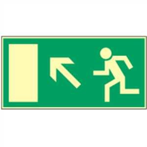 Rettungsweg links aufwärts