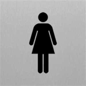 Toilette Damen - Piktogramm für Edlen Wegweiser