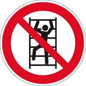 Aufsteigen verboten